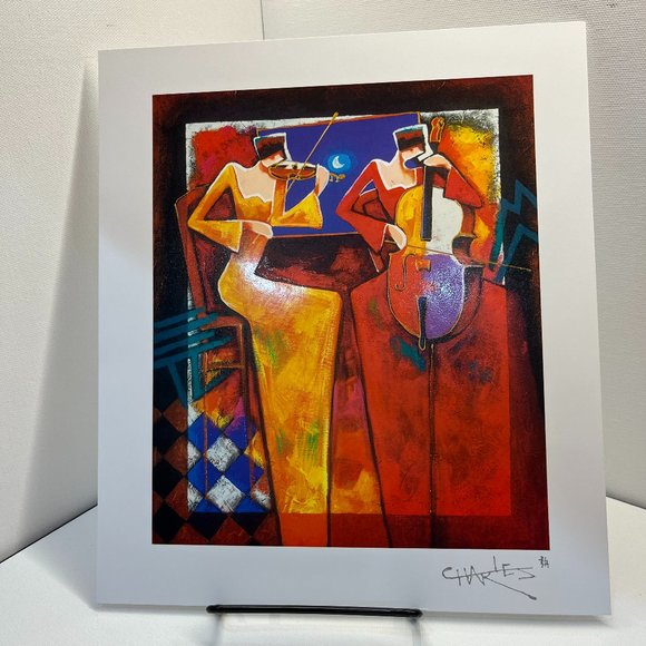 NWOT Charles Lee Duet Night Seriolithograph,  8 3/8" x 7", COA included - Picture 1 of 5